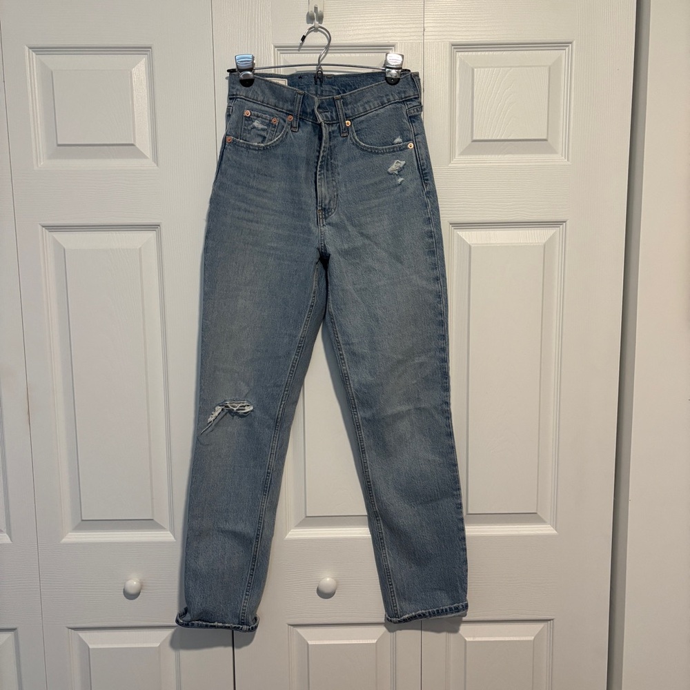 Gap sky high straight jeans